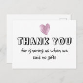 ギフト無しと言った時は無視してくれてありがとう シーズンポストカード (正面/裏面)