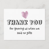 ギフト無しと言った時は無視してくれてありがとう シーズンポストカード (正面)
