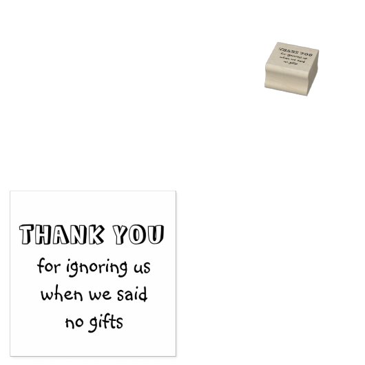 ギフト無しと言った時は無視してくれてありがとう ラバースタンプ (押印)