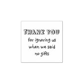 ギフト無しと言った時は無視してくれてありがとう ラバースタンプ (インプリント)
