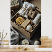 ギフト環境にやさしボックス手作りの石鹸，ビーズワックスラップ ポスター (キッチン)