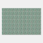 ギフト用の弓を持つクリスマス与え子猫 ラッピングペーパーシート (正面2)