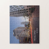 ギフト用の箱が付いているアクロン、オハイオ州のパズル ジグソーパズル (縦)