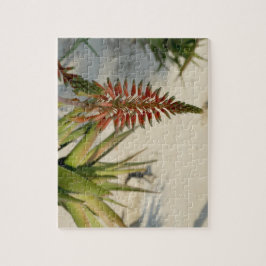 ギフト用の箱が付いているアロエの花の花の写真のパズル ジグソーパズル