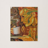 ギフト用の箱が付いているコーヒーまたは茶パズル ジグソーパズル (縦)