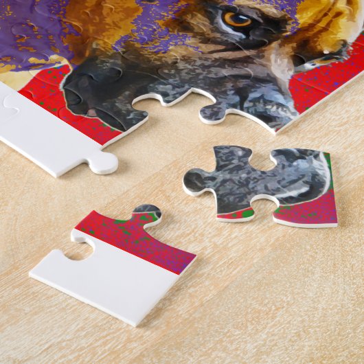 ギフト用の箱が付いているボクサーの写真のパズル ジグソーパズル (側面)