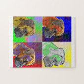 ギフト用の箱が付いているボクサーの写真のパズル ジグソーパズル (横)