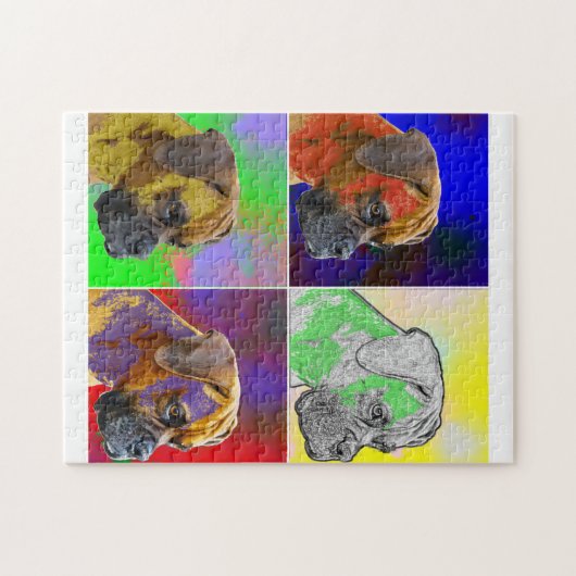 ギフト用の箱が付いているボクサーの写真のパズル ジグソーパズル (横)