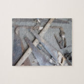 ギフト用の箱が付いている古い用具の写真のパズル ジグソーパズル (横)