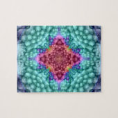 ギフト用の箱が付いている素晴しく青いヴィンテージのジグソーパズル ジグソーパズル (横)