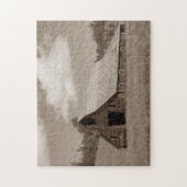 ギフト用の箱が付いている素朴な風化させた納屋のパズル ジグソーパズル (縦)