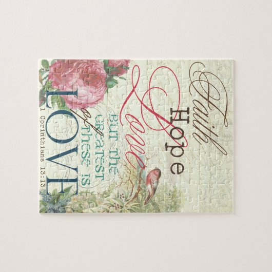 ギフト用の箱が付いている8x10信頼の希望愛パズル ジグソーパズル (横)