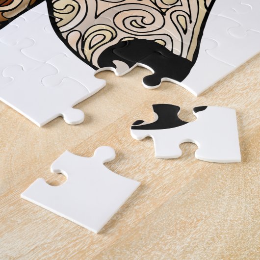 ギフト用の箱が付いているWhippet 8x10の写真のパズル ジグソーパズル (側面)