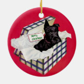 ギフト用の箱のオーナメントのシュナウツァー セラミックオーナメント (裏面)