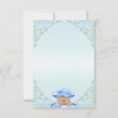 ギフト用の箱の民族の男の赤ちゃんおよびバラは感謝していしています サンキューカード (裏面)