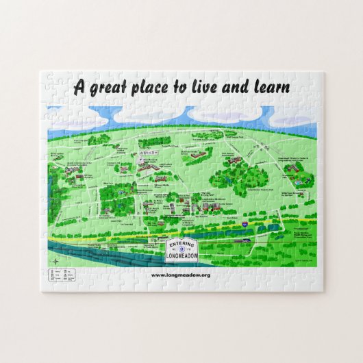 ギフト用の箱(14x11")が付いているLongmeadowのパズルの漫画 ジグソーパズル (横)