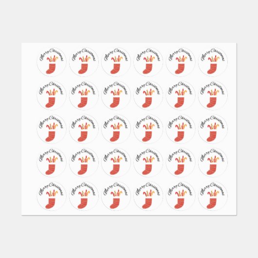 ギフト用クリスマスシール ラベル (シート)