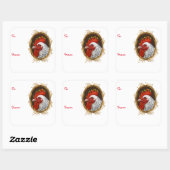 ギフト用スティッカーのチキンTo/From スクエアシール (シート)