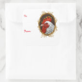 ギフト用スティッカーのチキンTo/From スクエアシール (バッグ)