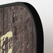 ギフト用パパ木材効果#1パパ ピックルボールラケット (左詳細)