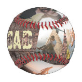 ギフト用パパ木材効果#1パパ 野球ボール (裏面)