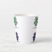 ギフト用マグカラフルお洒落(Birds 01) カフェラテマグ (正面)