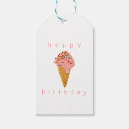 ギフト用包装紙のギフトのラベルのアイスクリームコーンはとの振りかけます ギフトタグ