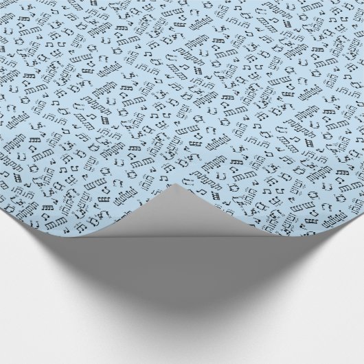 ギフト用包装紙のドラマーのための音楽的なドラムノートをドラムをたたくこと ラッピングペーパー (角)