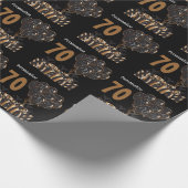 ギフト用包装紙のハッピーバースデー70歳 ラッピングペーパー (角)