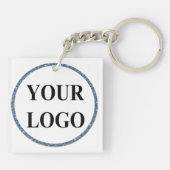 ギフト男性へパパクリスマスホリデー追加ロゴ キーホルダー (裏面)