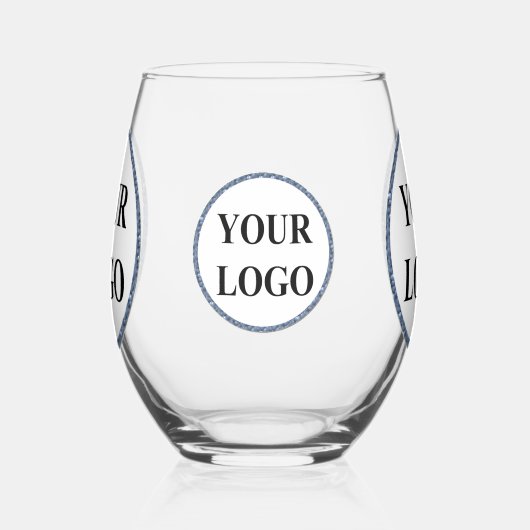 ギフト男性へパパクリスマスホリデー追加ロゴ ステムなしワイングラス (左)