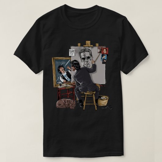 ギフト男性へKeanu Artがクリスマスのプレゼントをプレゼント Tシャツ (デザイン正面)