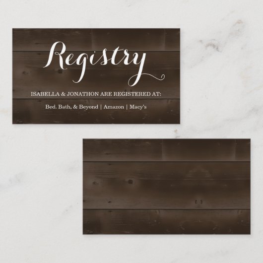 ギフト登録のエンクロージャカード エンクロージャーカード (正面/裏面)