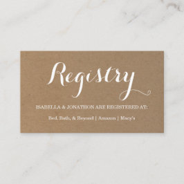 ギフト登録のエンクロージャカード エンクロージャーカード