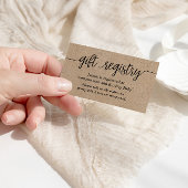 ギフト登録カードKraft赤素朴ちゃんシャワー エンクロージャーカード