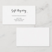 ギフト登録男女兼用シンプル赤ちゃんシャワー エンクロージャーカード (正面/裏面)