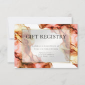 ギフト登録簿 | 抽象芸術水彩秋の色 招待状 (正面)