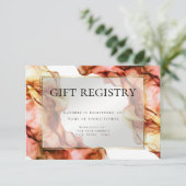 ギフト登録簿 | 抽象芸術水彩秋の色 招待状 (スタンド正面)