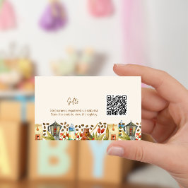 ギフト登録QRコードコーヒー 赤ちゃんができました エンクロージャーカード