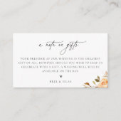 ギフト秋フローラの囲結婚いカードのメモ エンクロージャーカード (正面)