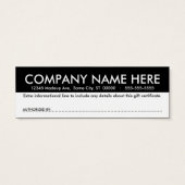 ギフト空白の証書 (裏面)