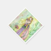 ギフト素晴らしマーとベビー妖精アートなし スタンダードカクテルナプキン (角)