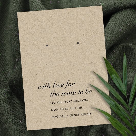 ギフト素朴イヤリングディスプレイカードとなるクラフトママ プレイスカード