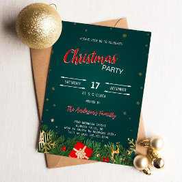 ギフト素朴スタークリスマスパーティー 招待状