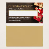 ギフト素朴ボックス、クリスマスラッフルチケット (正面&裏面)