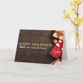 ギフト素朴ボックス、クリスマス カード (黄色い花)