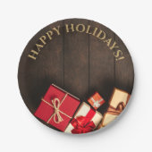 ギフト素朴ボックス、クリスマス ペーパープレート (正面)