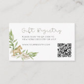 ギフト素朴男女兼用登録QRコード エンクロージャーカード (正面)