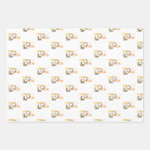 ギフト結婚とシャワー用の包装紙セット ラッピングペーパーシート (正面3)