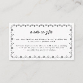 ギフト縁どカード上のミニマルな頭皮 エンクロージャーカード